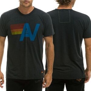 Aviator Nation Men’s Logo T shirt in Charcoal Size M